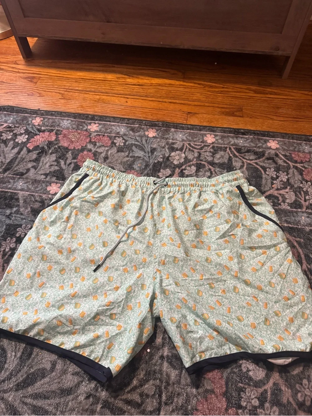 Men’s Coast Volley XXL Swim Trunks Beer Print